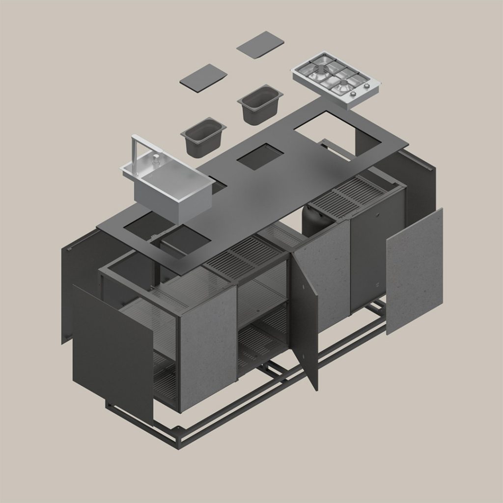 Kuchnia ogrodowa Cana Concept Grid Studio Projektowe