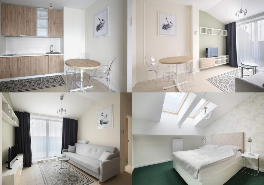 Apartament na wynajem projekt wnętrza wykonany przez Grid Studio Projektowe