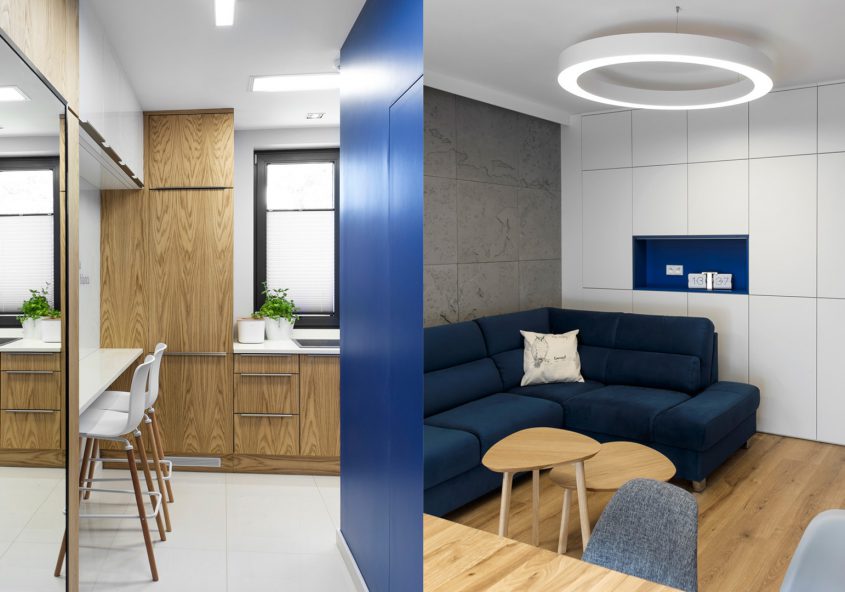 Aranżacja wnętrza mieszkalnego projekt Grid Studio Projektowe