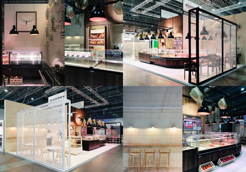 Stoisko targowe Es System K na targach Retail Show 2019 projekt Grid Studio Projektowe