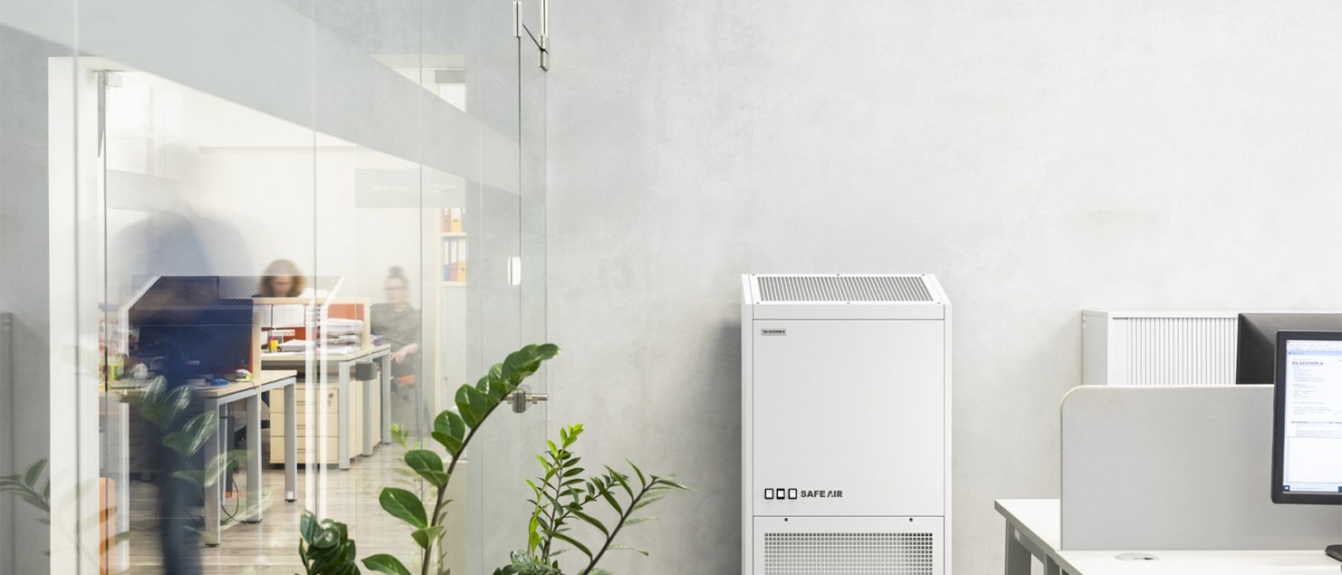 Oczyszczacz powietrza Safe Air dla Es System K projekt Grid Studio Projektowe