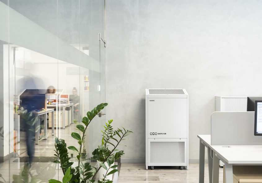 Oczyszczacz powietrza Safe Air dla Es System K projekt Grid Studio Projektowe