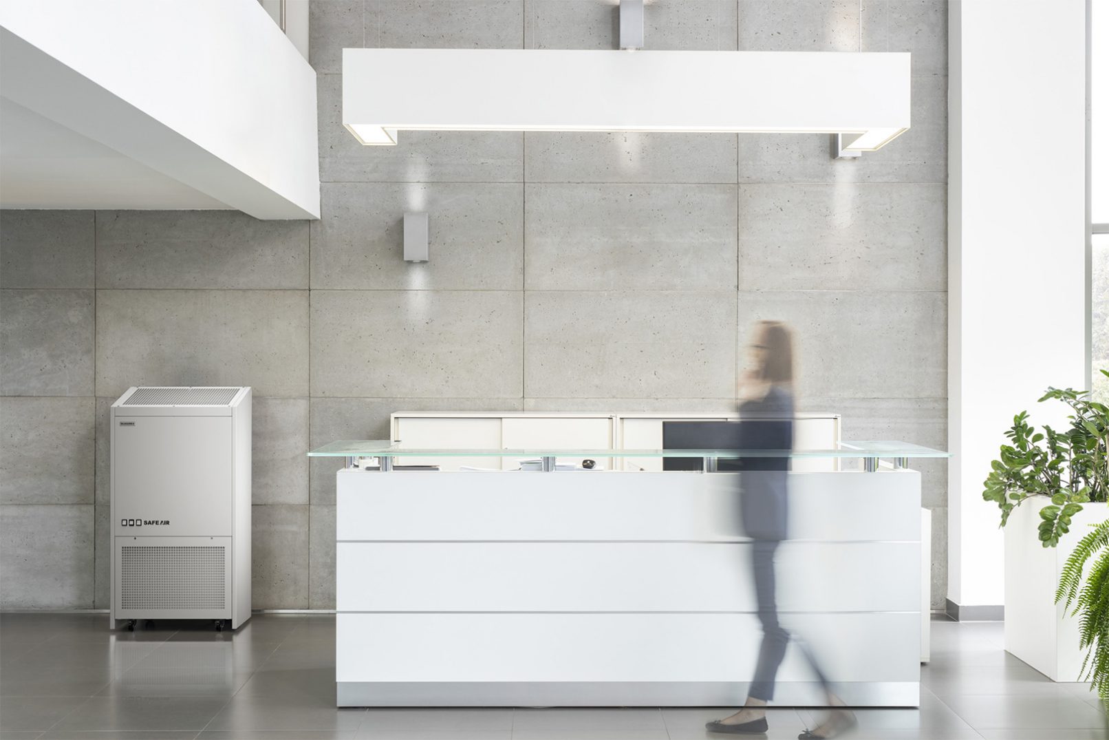 Oczyszczacz powietrza Safe Air dla Es System K projekt Grid Studio Projektowe