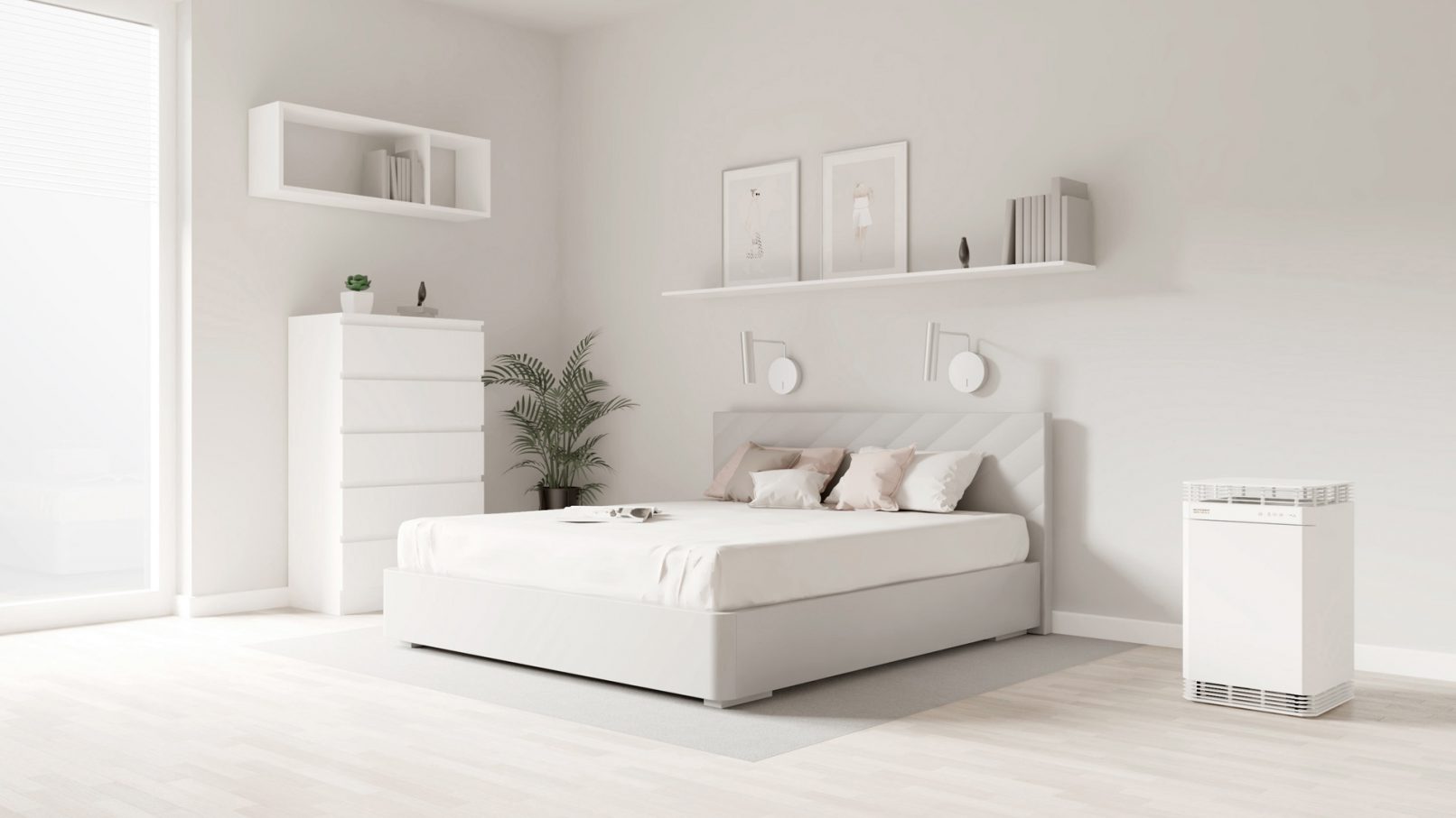 Oczyszczacz powietrza Safe Air 150 zaprojektowany dla Es System K przez Grid Studio Projektowe