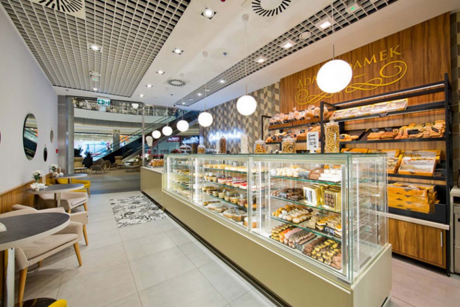 Projekt cukierni - układ ciągu urządzeń