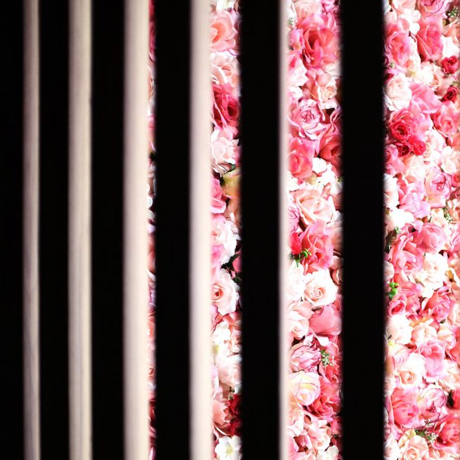 Projekt lokalu uslugowego - aranżacja ścianki ażurowej