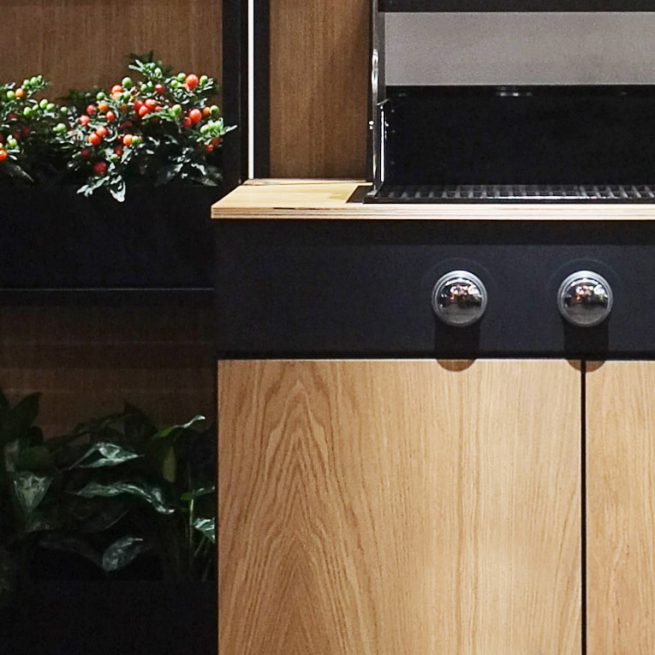 Projekt stoiska wystawienniczego - opracowanie detali wzorniczych kuchni ogrodowych