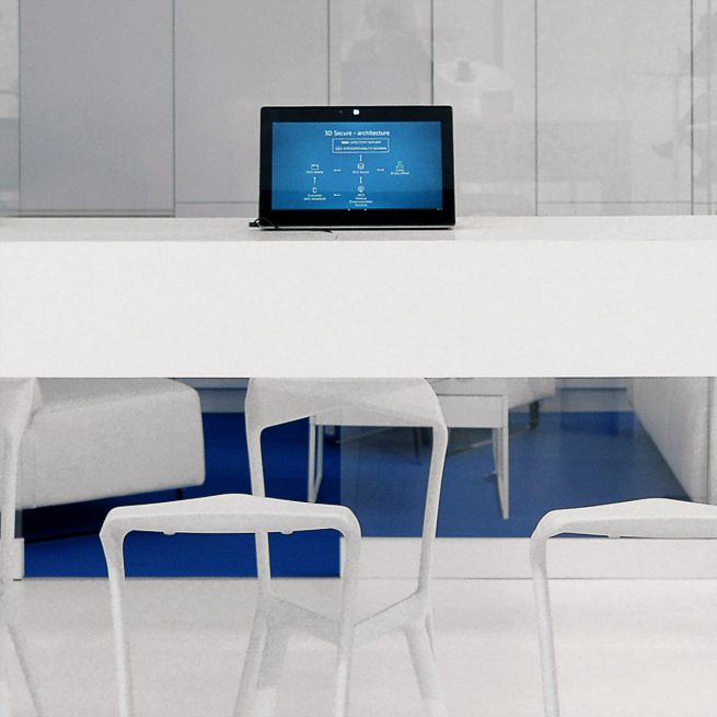 Stoiska wystawiennicze - projekt stołu do rozmów