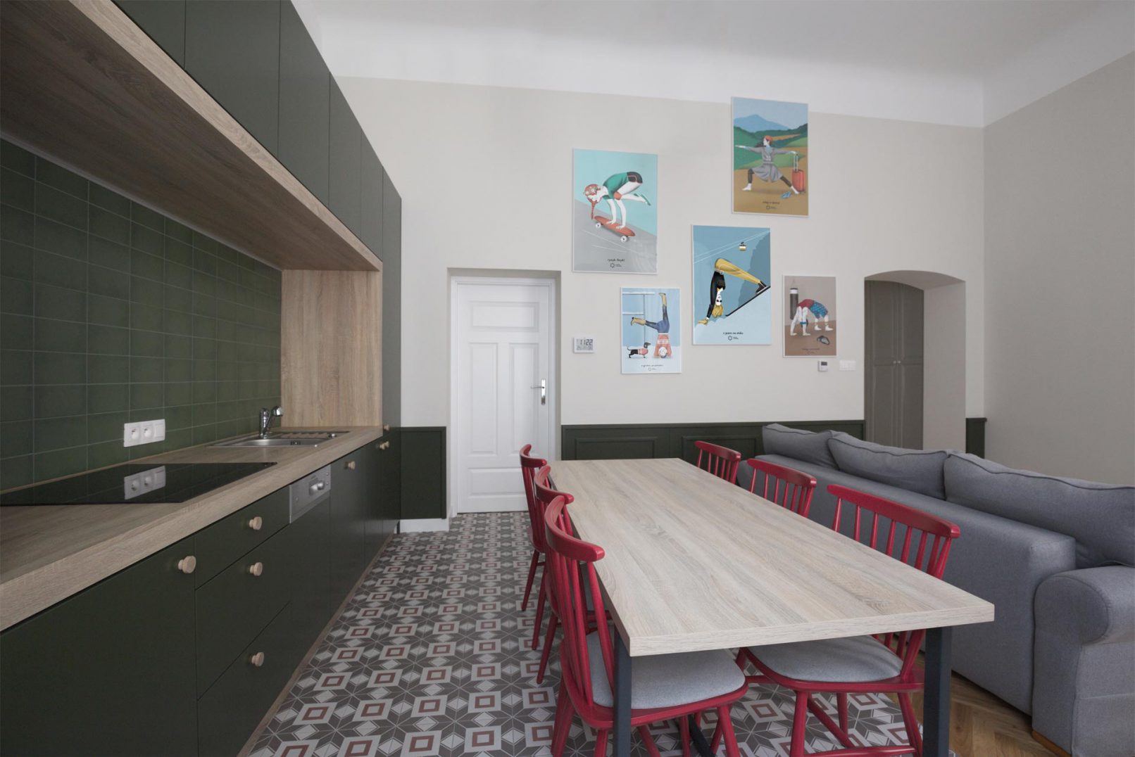 Projekt salonu - aranżacja jadalni