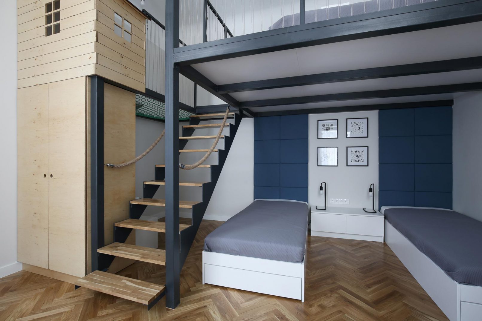 Projekt salonu - projekt schodów