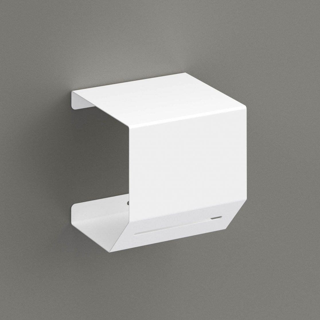 wizualizacja uchwyt na papier toaletowy bialy, akcesoria do domu