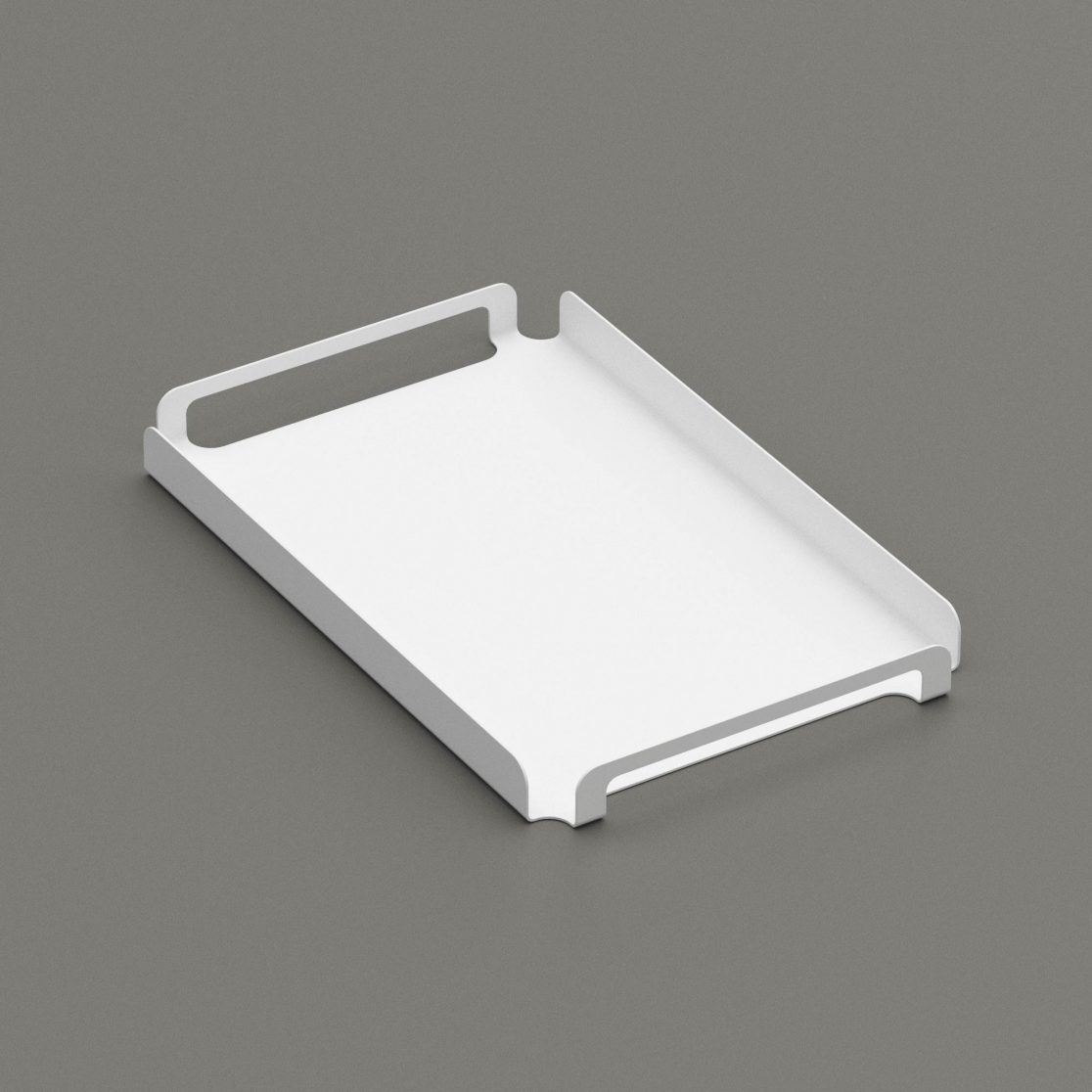 wizualizacja tacka metalowa czarna, akcesoria do domu