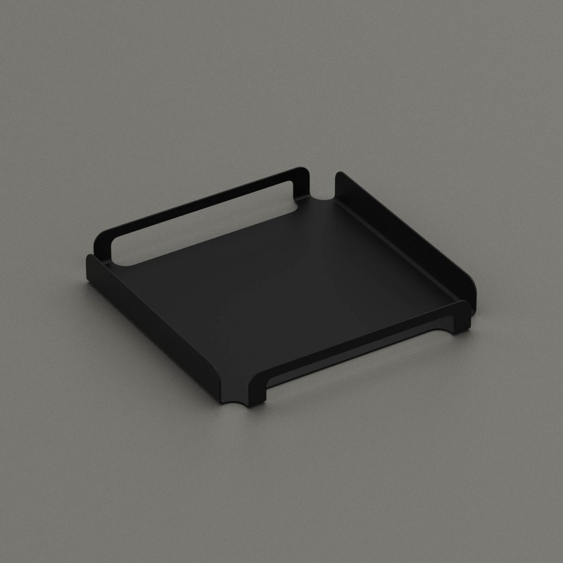 wizualizacja tacka metalowa czarna, akcesoria do domu